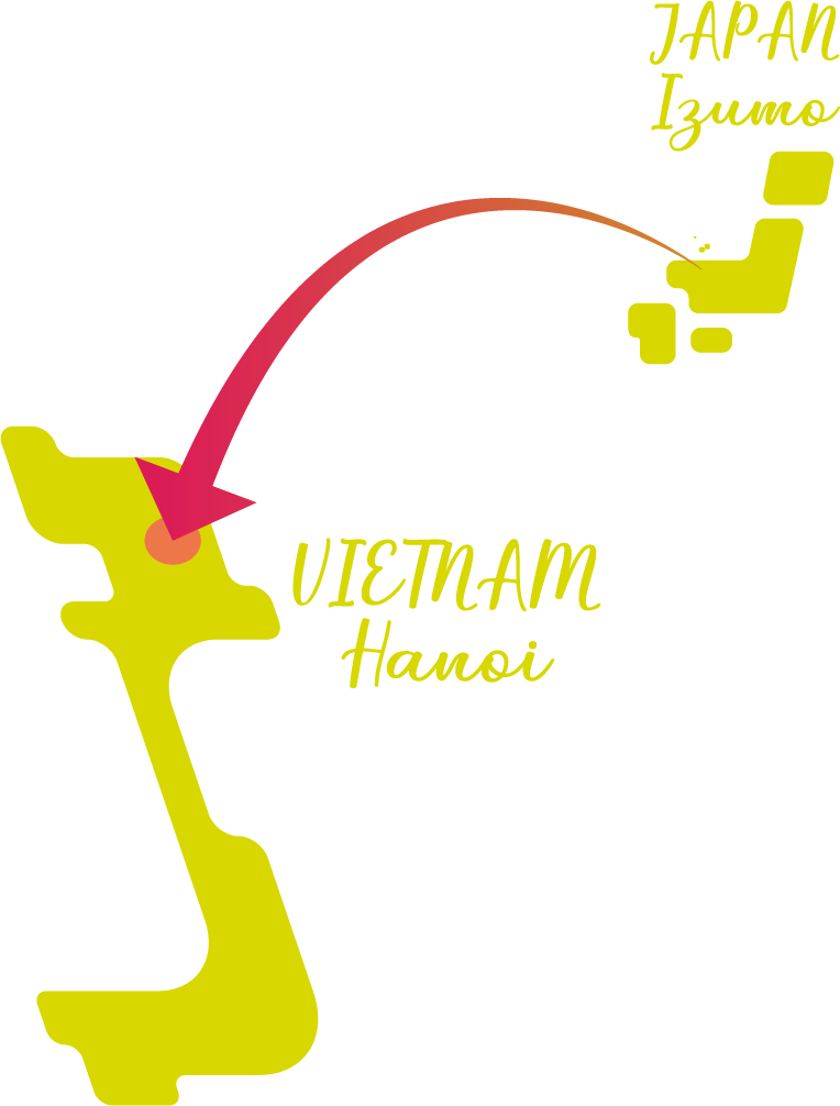 japan izumo →→→→ vietnam hanoi