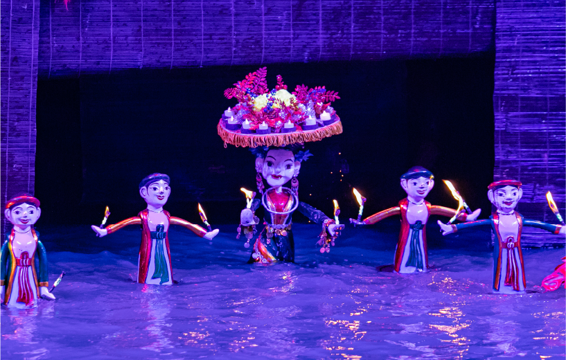 ハノイ観光スポット 水上人形劇